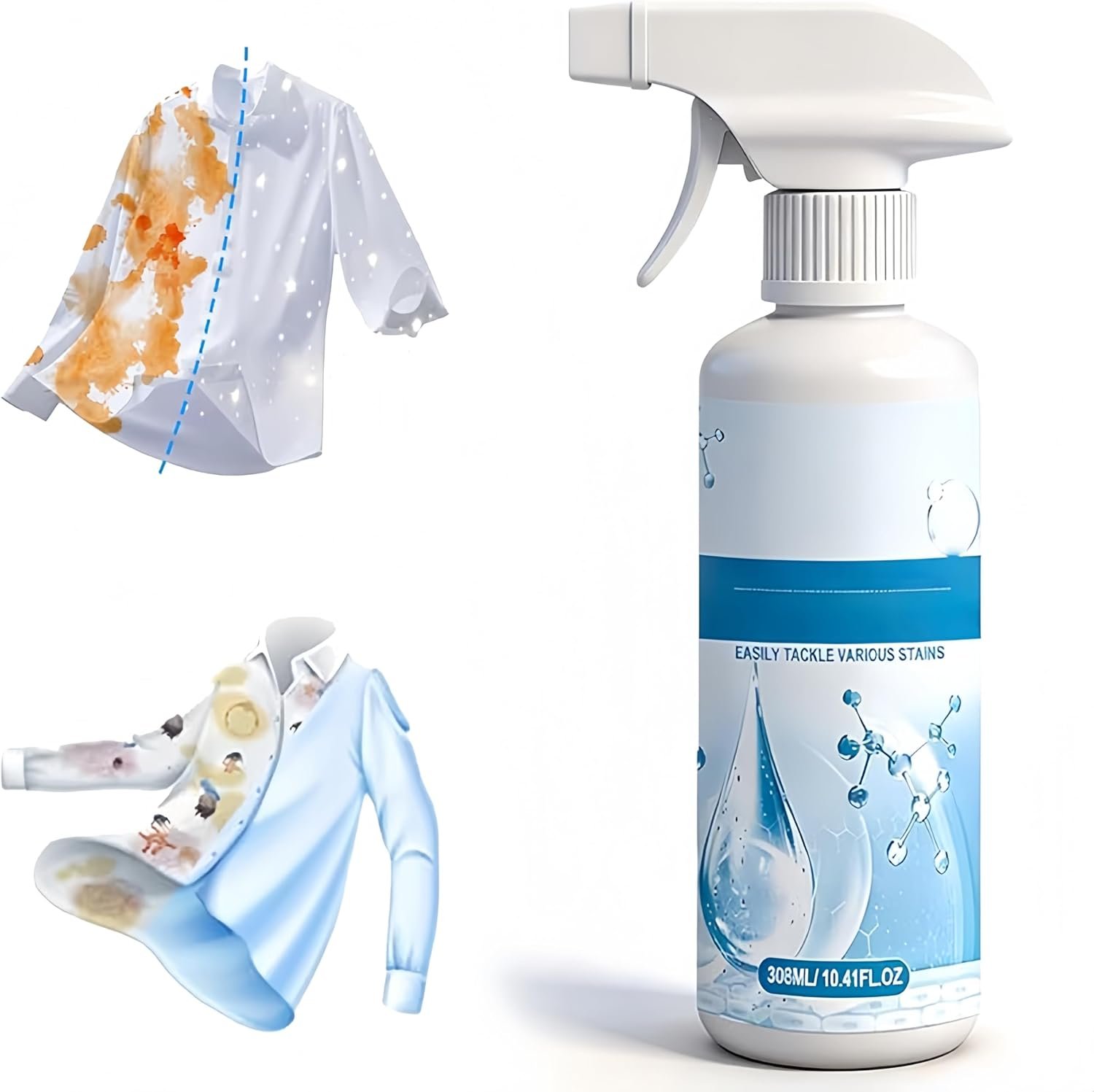 Clothing Emulsifier, 2026 Upgrade Non Ionic Emulsifier Clothing Cleaner No Damage Fabric Spot, Multi-Purpose Stain Remover (1Pcs)