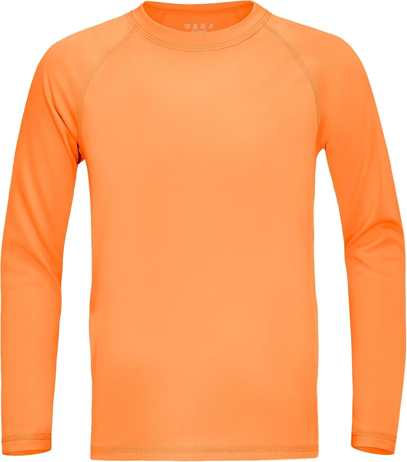 Boys UPF 50+ Rash Guard Swim Shirt, Kids Youth Long Sleeve Sun Protection UV Rashguard Shirts for Water Surfing Beach