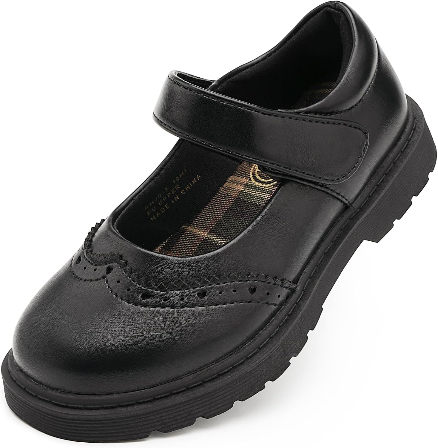 Stelle Girls School Shoes Chunky Oxford Mary Jane Flats | Chunky sole, Cushioned comfort, Lace-up style, Durable outsole, School uniform, Everyday support