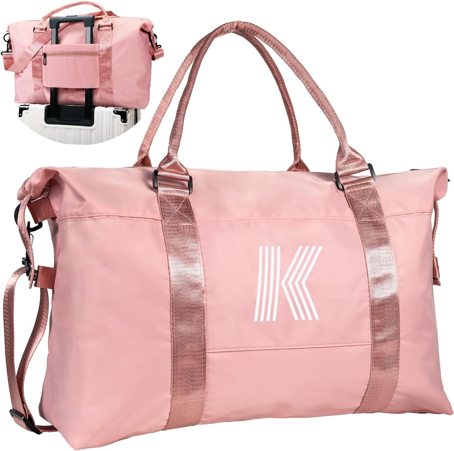 Teenager Girl Gift Ideas-Girls Overnight Bag-Girls Birthday Gifts | Gift for Kids 6 7 8 9 10 11 12 13 14 15 16 Year Old, Kids Weekender Bag,Teen Girl Gifts Trendy Stuff (Letter K)