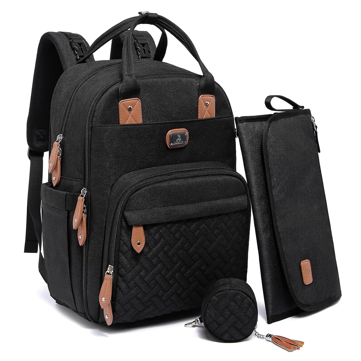 Dikaslon Diaper Bag Backpack with Portable Changing Pad,Baby Essentials | Waterproof Large Baby Bags Travel Baby Diaper Bags for Boys Girls Moms Dads, Baby Shower Gifts Newborn Essentials Must Haves