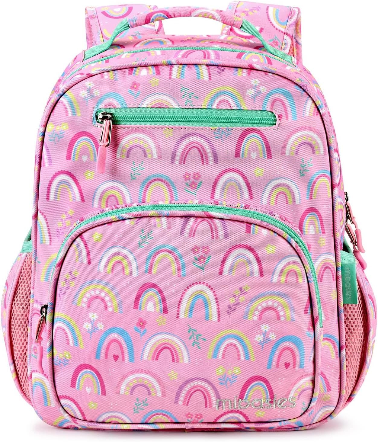 Girls Backpack 5-8: Lightweight Kids Backpacks for Girls – Girl Bookbag for Elementary School – Rainbow Pink