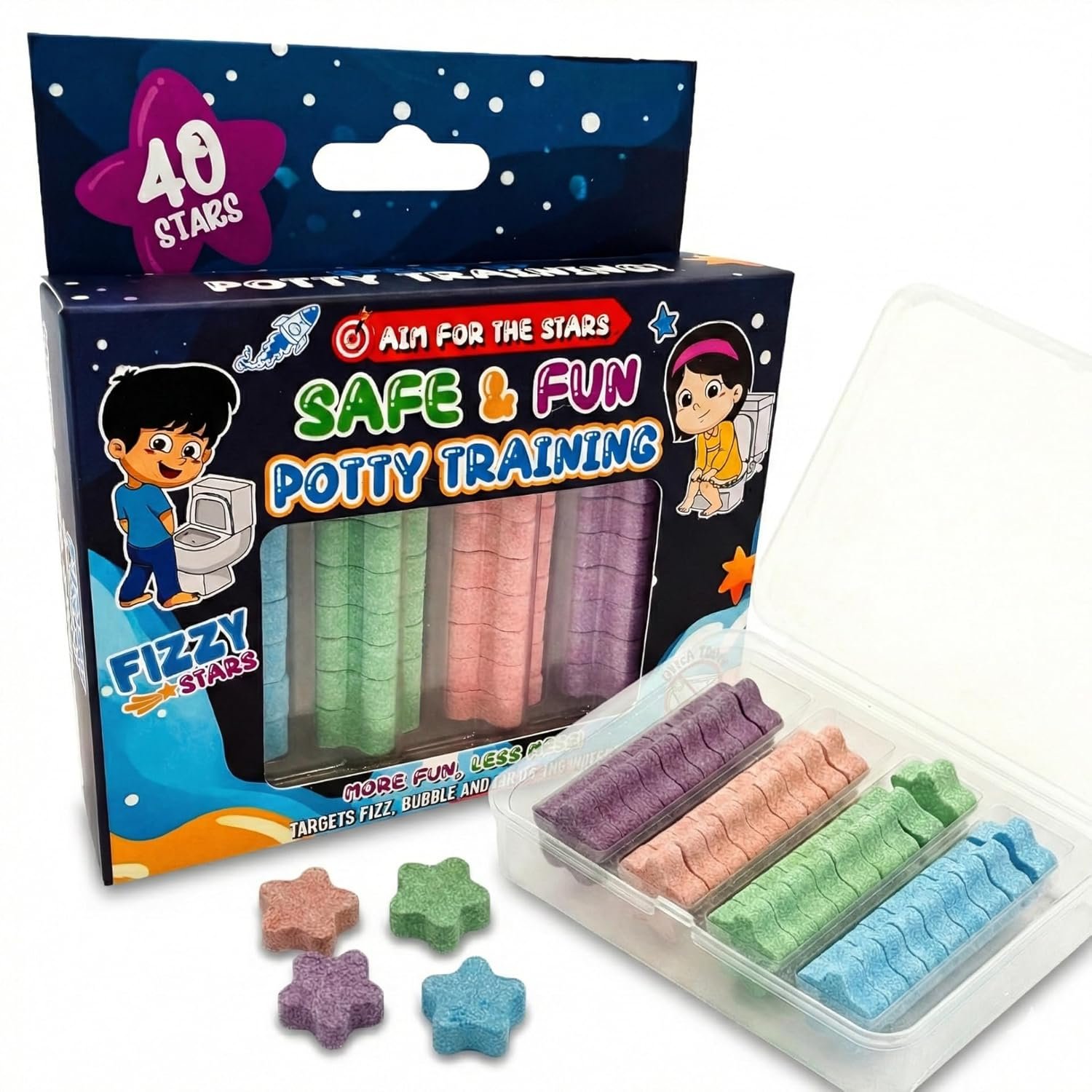 Potty Training Toilet Stars, Educational Reward, Potty Training, Toddler Potty, Potty Trainer, Potty Training Supplies, Potty Training Essentials, Easy Potty Training | Safe & Fun, Potty Reward, Fizzing & Color Changing, Educational Game, Pee Targets for Kids