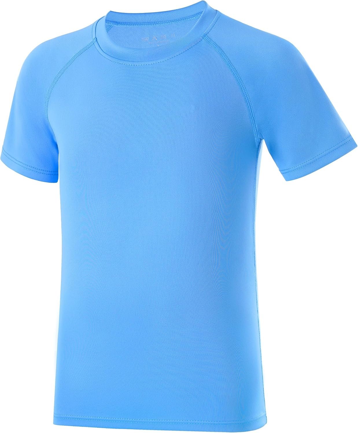 Boys’ Rash Guard Swim Shirt, Toddler to Youth Kids UPF 50+ Sun Protection Short Sleeve Water Shirts for Beach Surf