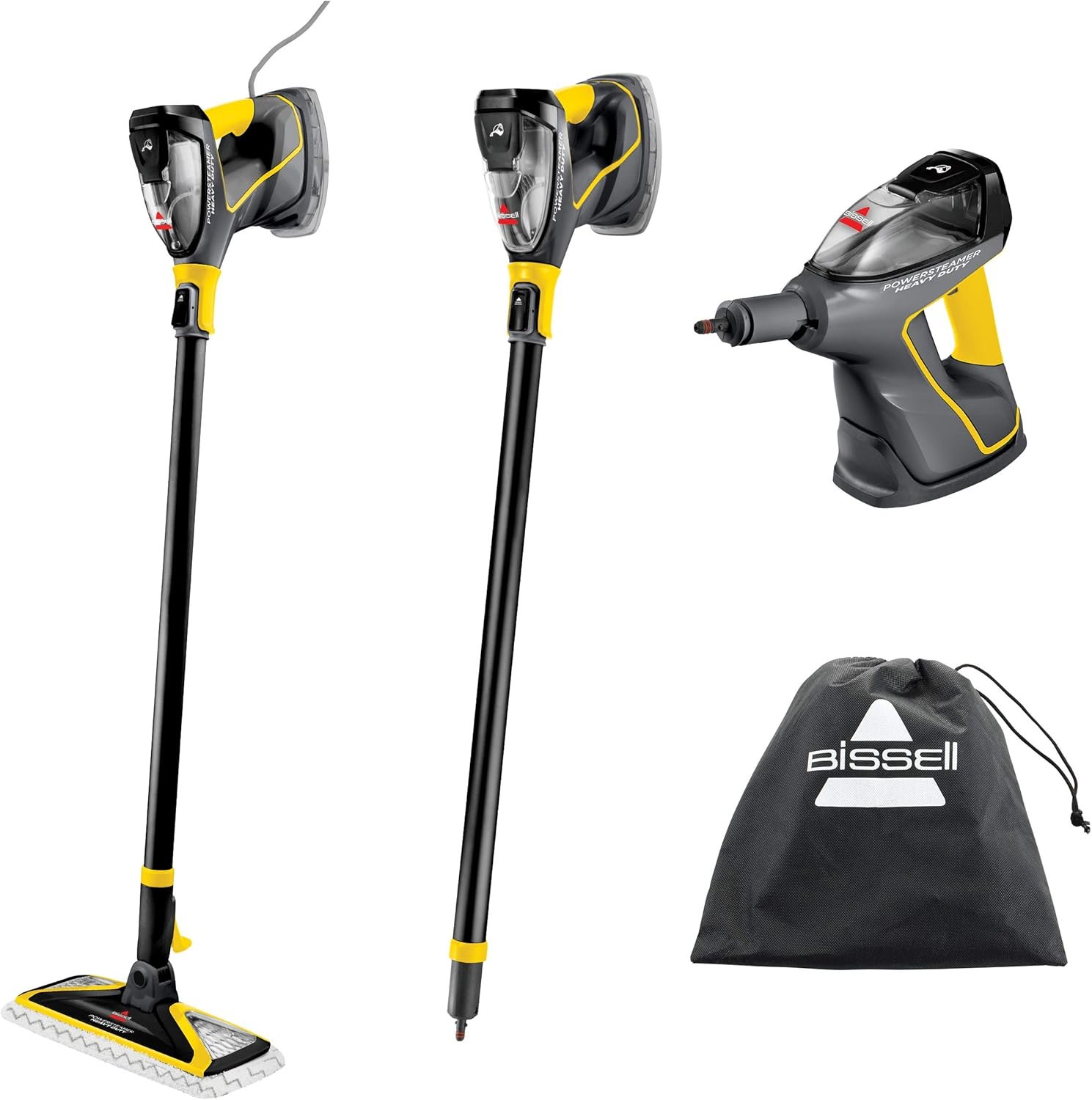 BISSELL PowerSteamer Heavy Duty 3-in-1 Steam Mop, 2685A | Handheld SteamShot for versatility; works indoor & outdoor; 3-in-1 heavy duty steam cleaning