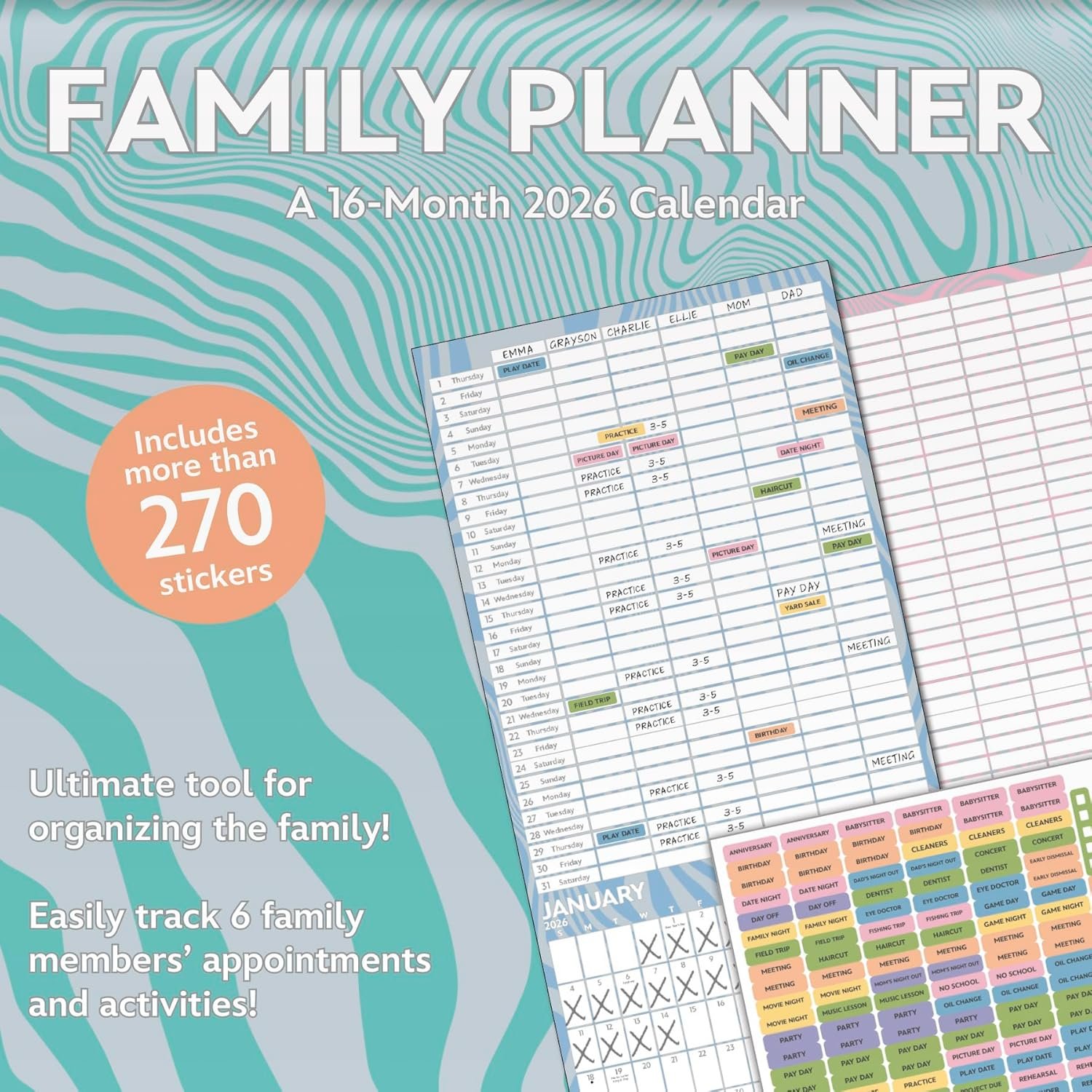 2026 Family Planner Wall Calendar