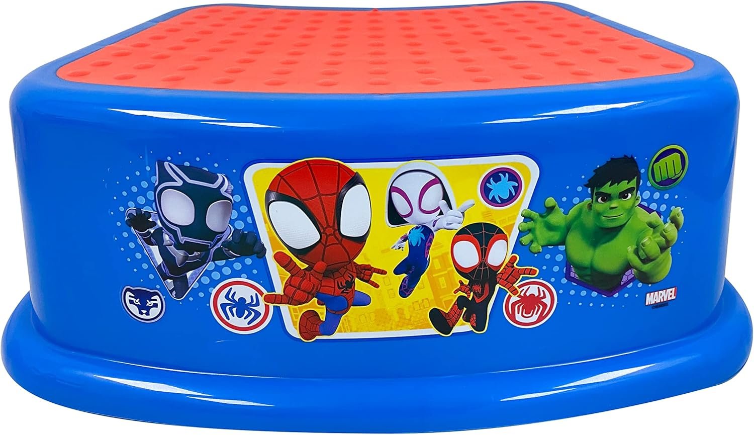 Ginsey Spidey and His Amazing Friends Team Up Step Stool – Kids Step Stool, 1 Count, 1.07 pounds
