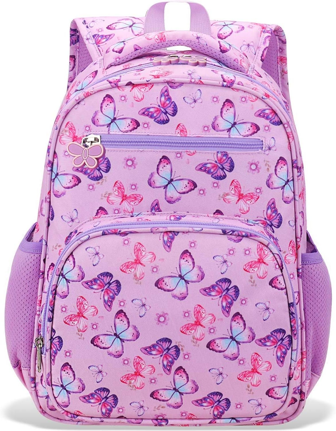 RHCPFOVR Kids Backpack for Girls – Girls Backpack 3-8 Ages Butterfly for Kids 15 Inch School Bookbag for Kindergarten Elementary School Bookbag for Girl 1st 2nd Grade