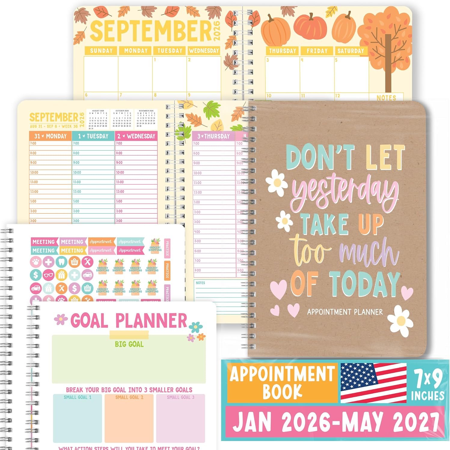Hourly Appointment Book 2026-2026 Appointment Book Planner, Appt Notebook 2026 Daily/Hourly Planner, Academic Planners 2026-2027 with Hourly, Scheduling Notebook for Business, Home & Salon