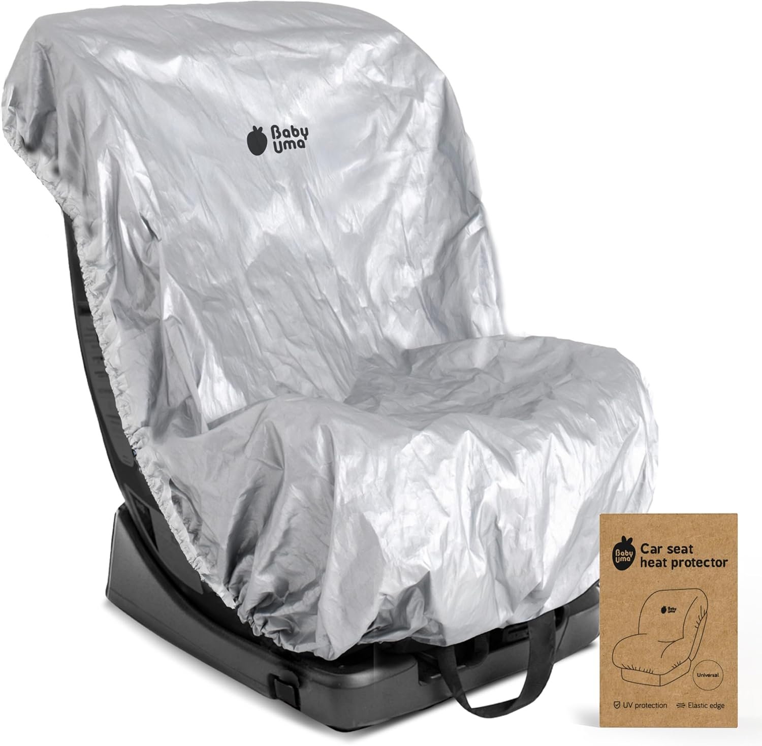 Baby Uma Infant Car Seat Cover Baby – UV Shielding & Heat Blocking Universal Sun Shade for Baby Car Seat, Reflective & Foldable PET Aluminium Cover