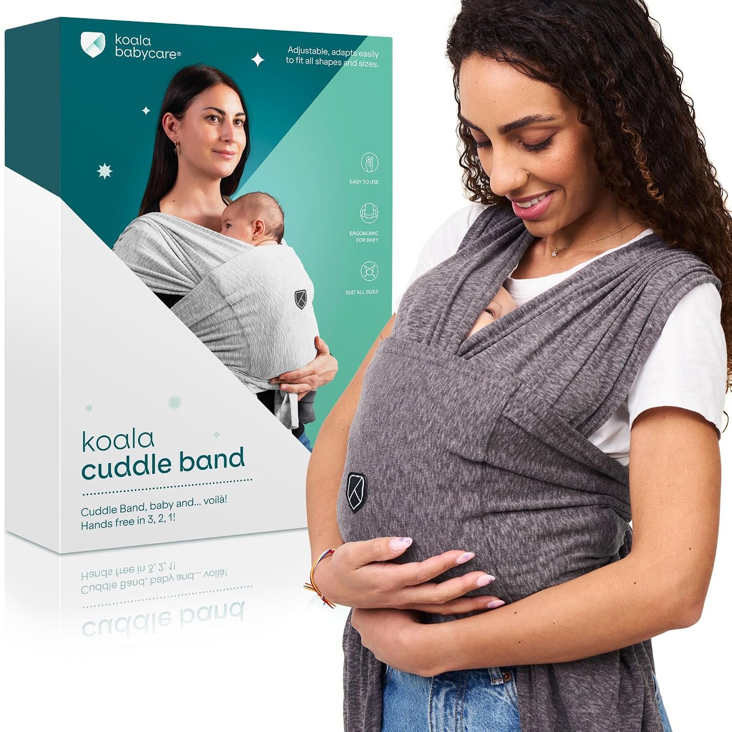 Koala Babycare Baby Carrier Wrap, Easy to Wear As a T-Shirt – Original Baby Carrier Newborn to Toddler – Sling One Size Fits All – Baby Wraps Carrier Up to 22lbs