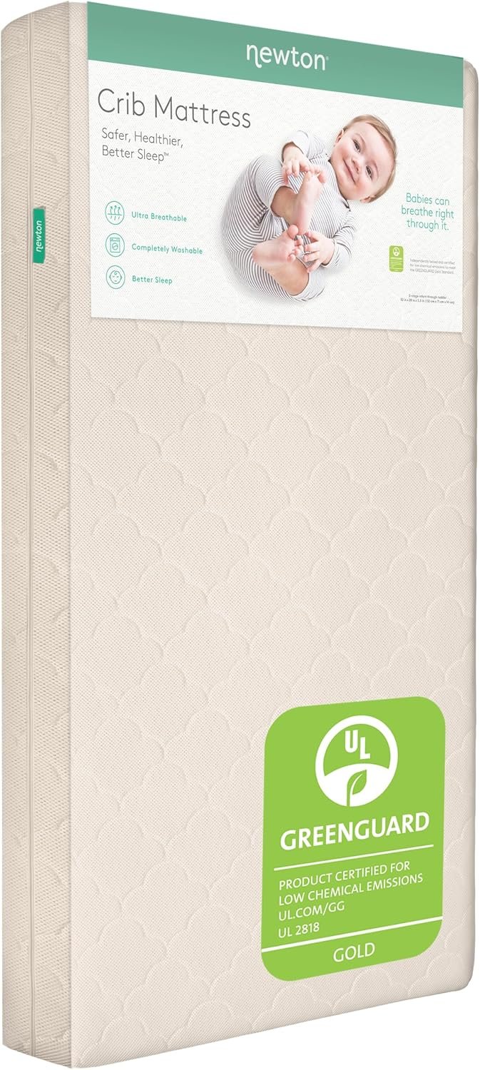 Newton Baby Crib Mattress & Toddler Bed, Breathable & Washable – Sandstone