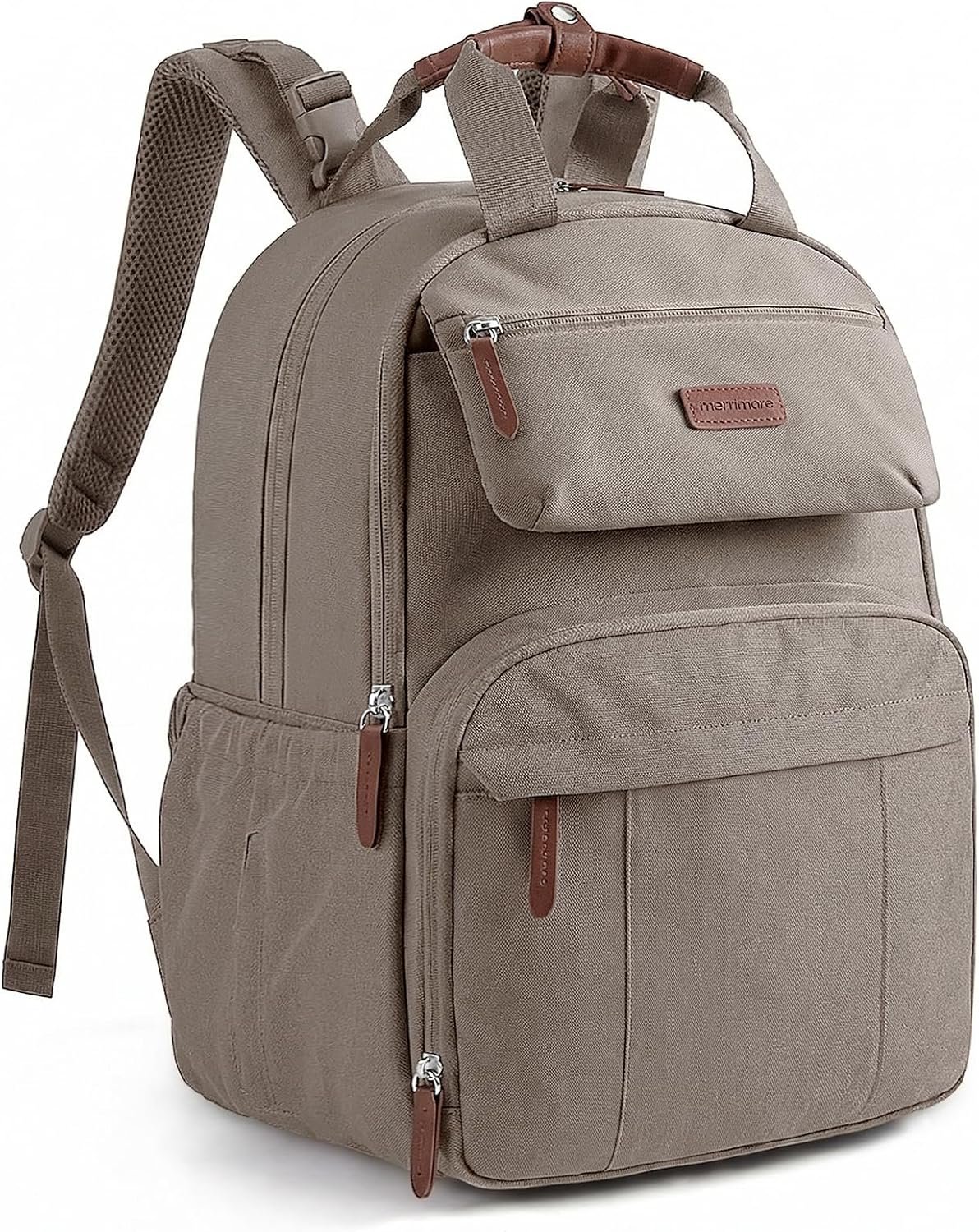 mommore Diaper Bag Backpack Travel Baby Bag with Changing Pad for Mom Dad | Large Capacity, Insulated Pockets, Luggage & Stroller Straps, Maternity Bag for Newborn Baby Essentials, Hospital & Work