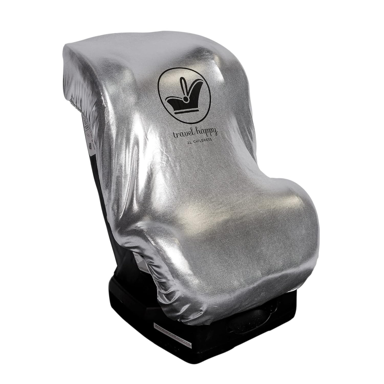 J.L. Childress Cooling Car Seat Heat Shield & Sun Shade Cover – Heat Protector & Cooler for Baby Car Seat, Reflective Summer Protection, Travel Accessories, Blocks UV Rays – Silver
