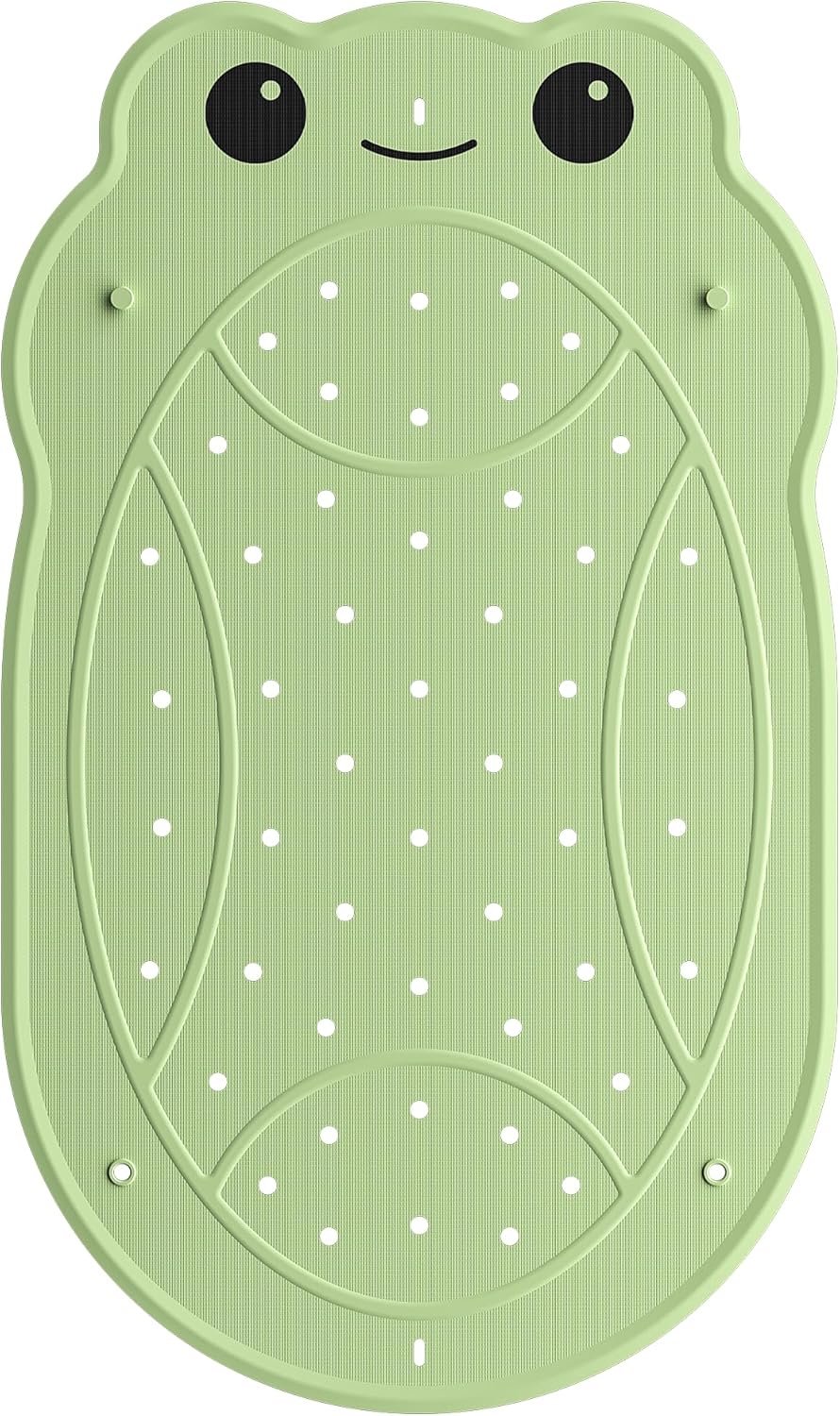 UNEEDE Kids Bathtub Mat Non Slip, Soft Rubber Shower Mat for Toddler | Machine Washable Baby Bath Mat with 100+ suction cups and 50+ Drainage Holes, 30″x18″ Cute Frog Design, Baby Bath Essentials