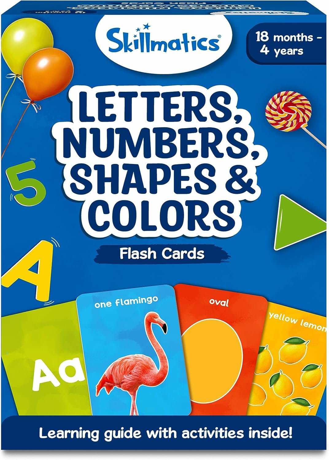 Skillmatics Thick Flash Cards for Toddlers – Preschool Learning Activities | Letters, Numbers, Shapes & Colors, Montessori Toys, Learning Aids, Screen-Free & Educational Gift for Kids Ages 1, 2, 3, 4