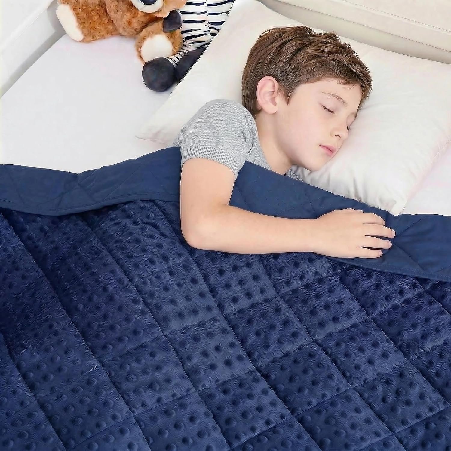 yescool Weighted Blanket Kids 5 Pounds, Minky Kids Blanket Gifts for Boys Girls, Small Weighted Throw Blankets Washable Heavy Blankets, Winter Weighted Comforter for 5 6 7 8 9 Year Old, 36 * 48in