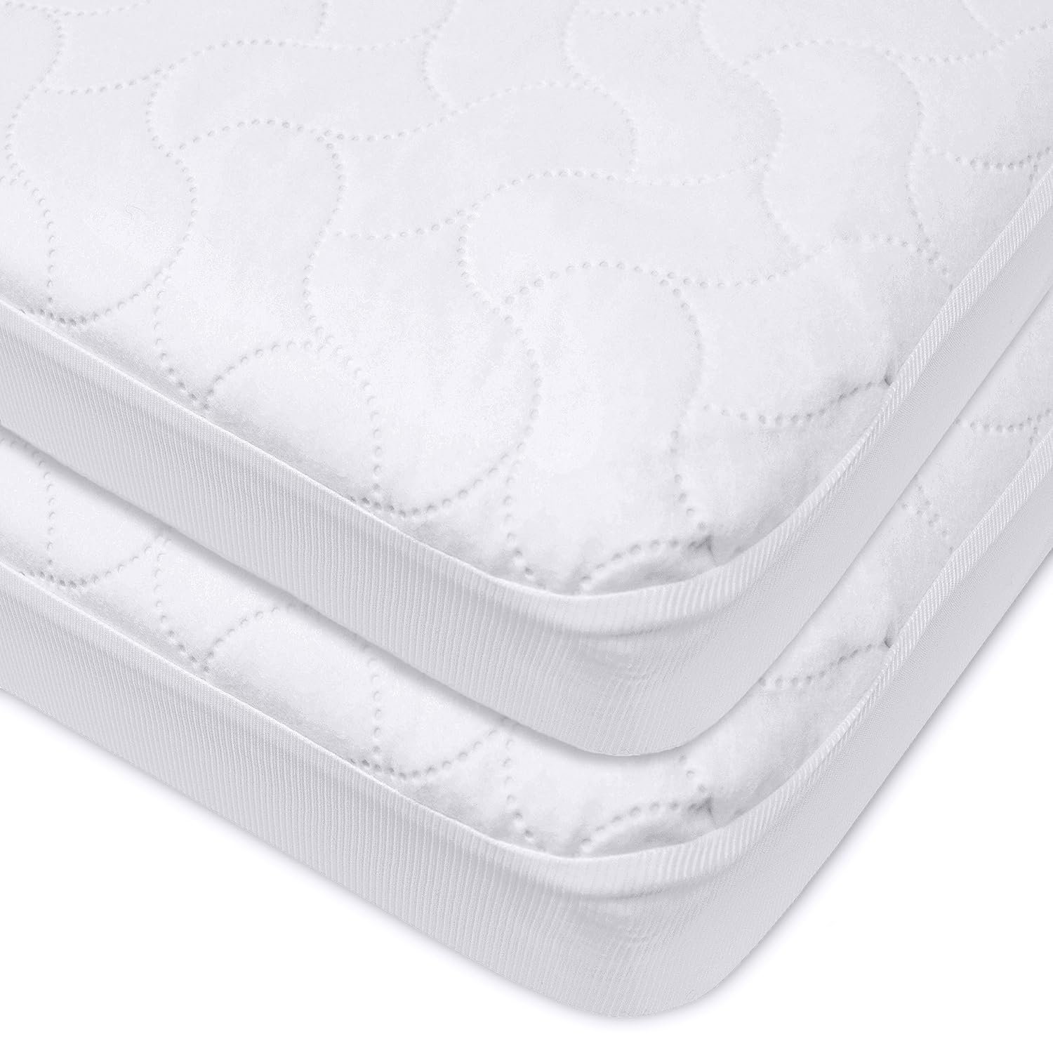 American Baby Company 2 Pack Waterproof Crib Mattress Protector 52″ x 28″ | Fitted Crib & Toddler Mattress Pad Cover – Quilted, Noiseless, Ultra-Soft & Breathable