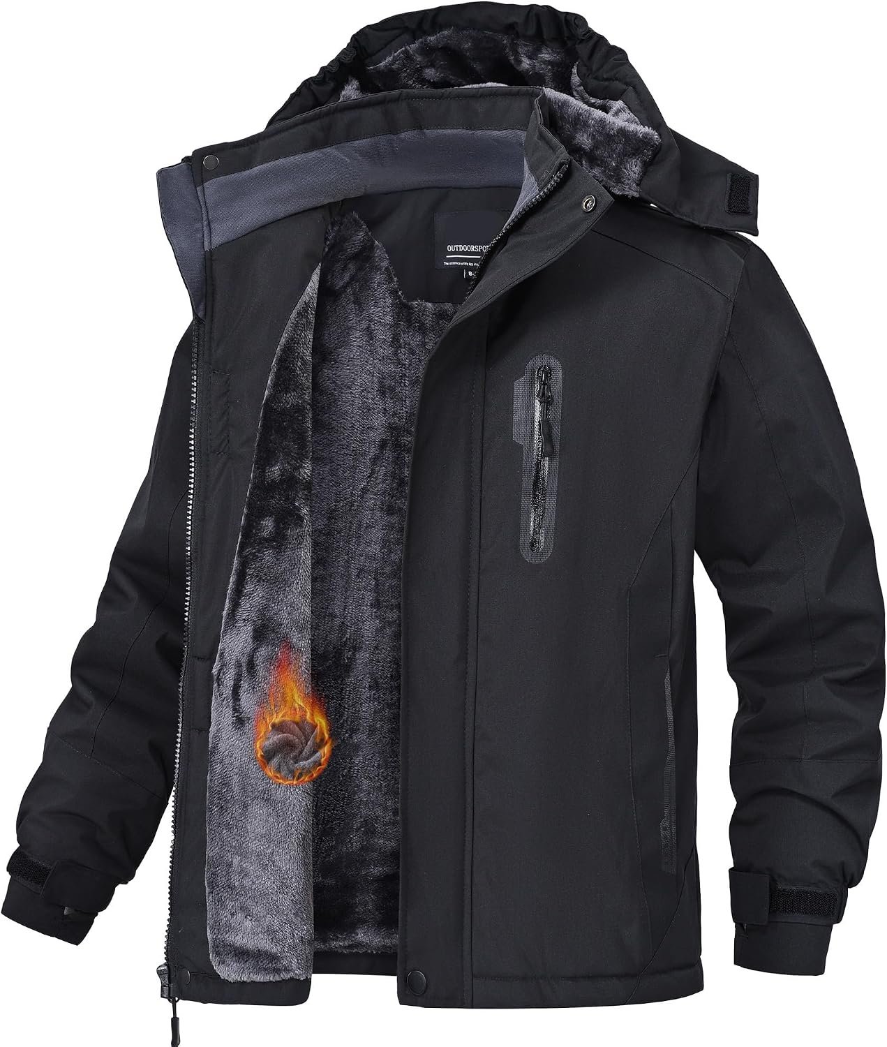Winter Jacket for Boys and Girls Waterproof Ski Jacket Winter Snow Coat Hooded Fleece Windproof with Zip Pockets