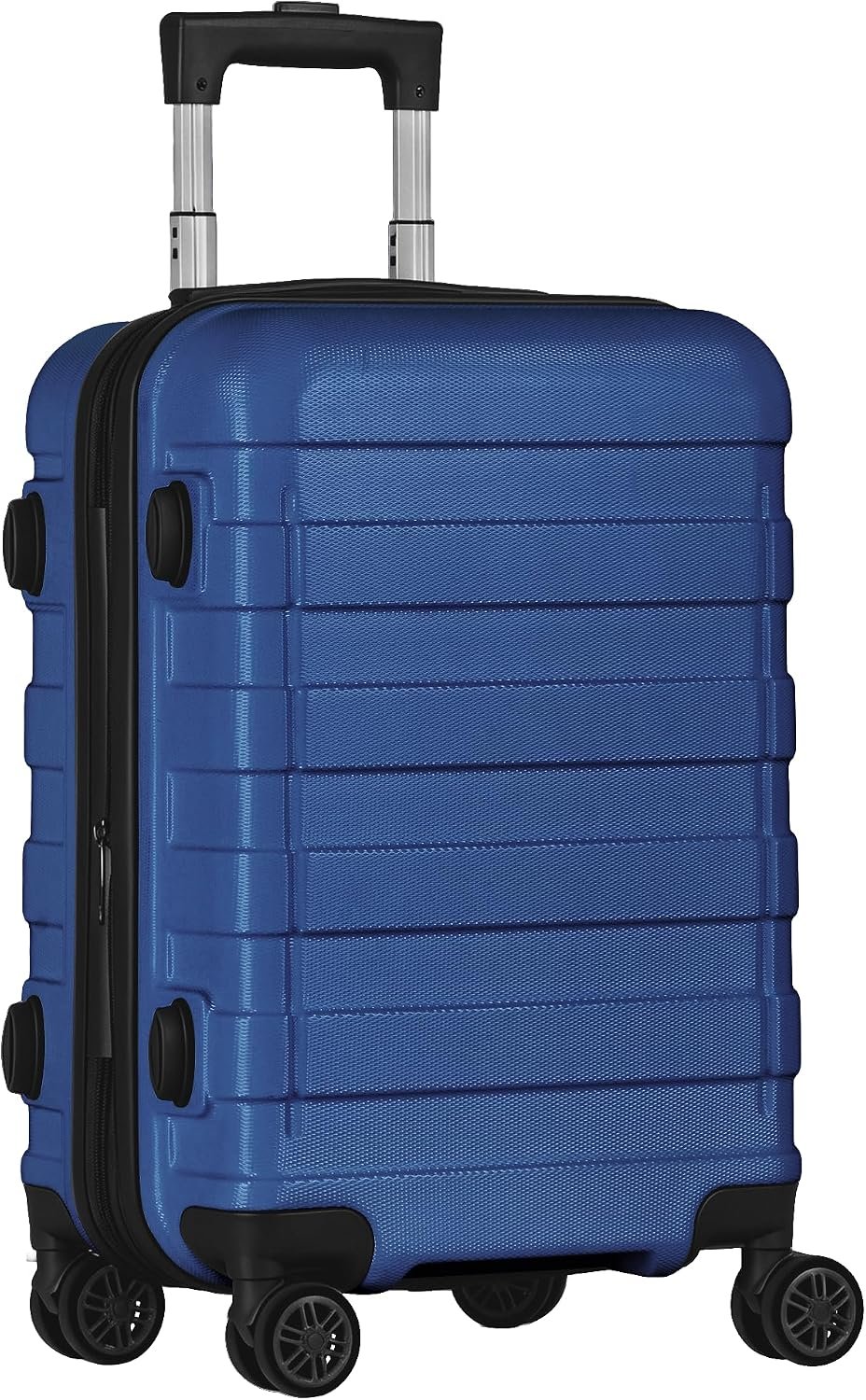 SUPER DEAL Spinner Luggage 21 Inch Hardside Expandable Suitcase Travel Carry On Luggage with 360° Swivel Wheels and Height Adjustable Handle, Blue