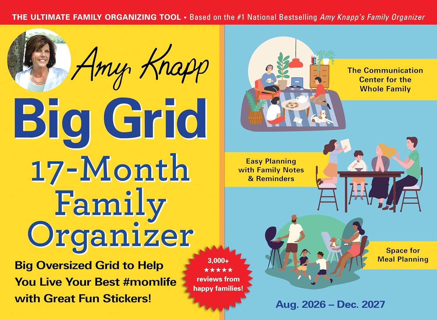 2027 Amy Knapp’s Big Grid Family Organizer Wall Calendar: 17-Month Giant Fridge Calendar for Mom with 175+ Stickers (Hanging Family Plan Calendar, … 2027) (Amy Knapp’s Plan Your Life Calendars)