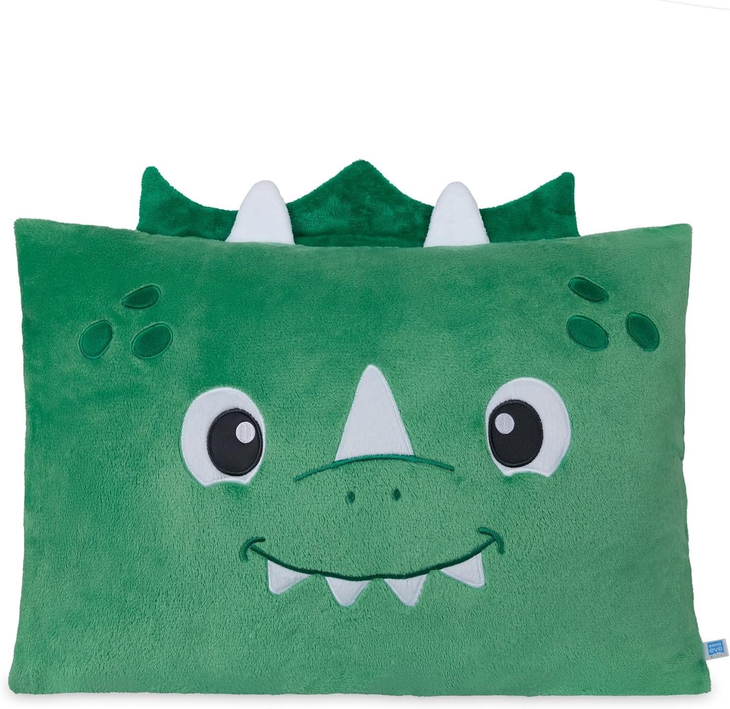 Saint Eve Kids Plush Pillow Cover – Cute & Super Soft Animal Friends Decorative Fluffy Pillow Covers for Girls and Boys & Toddlers Beds, Playroom and Nap Time, Mochi the Dino