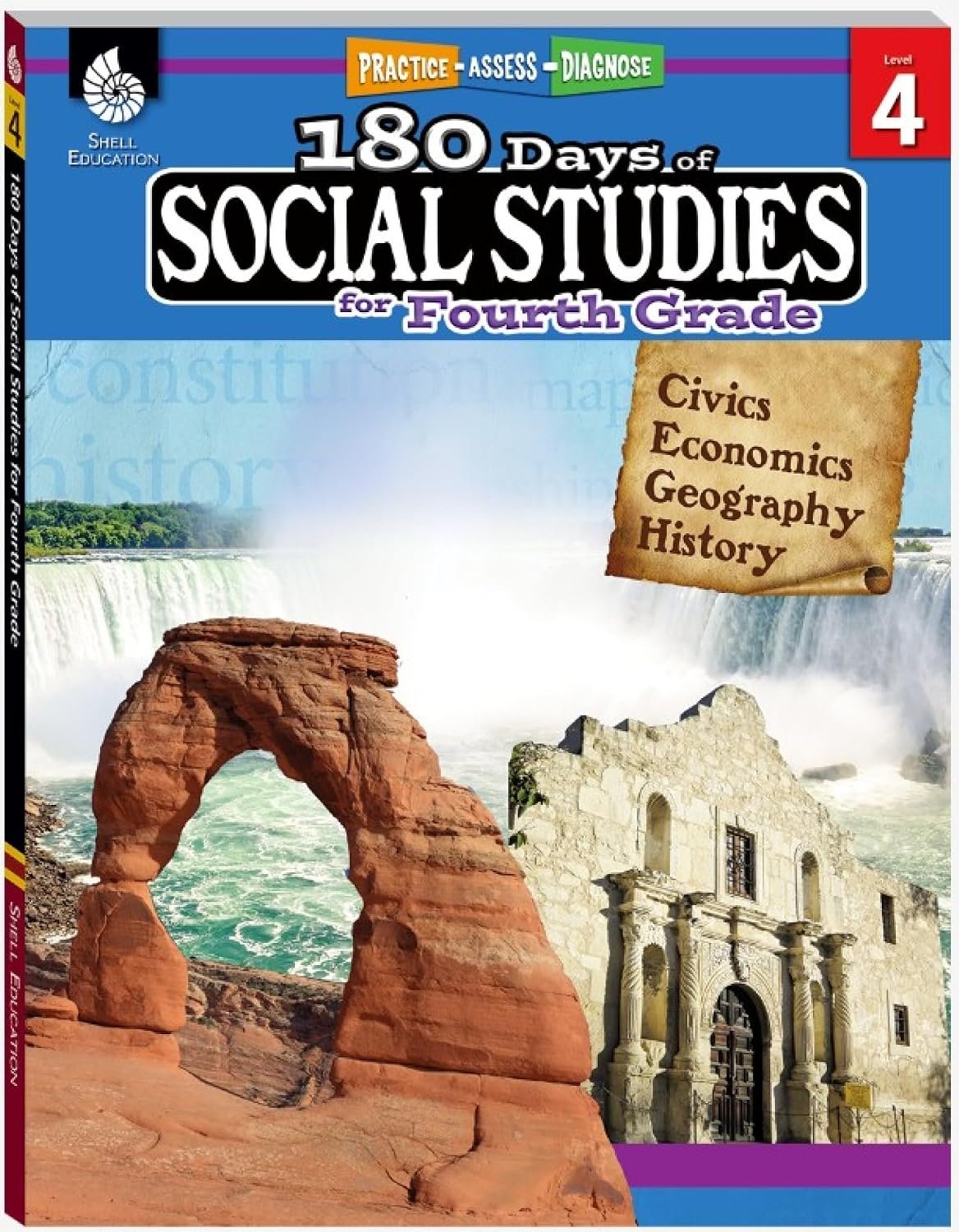180 Days™: Social Studies Workbook for 4th Grade Ages 9–10 | History, Geography, Civics, Culture for School or Home