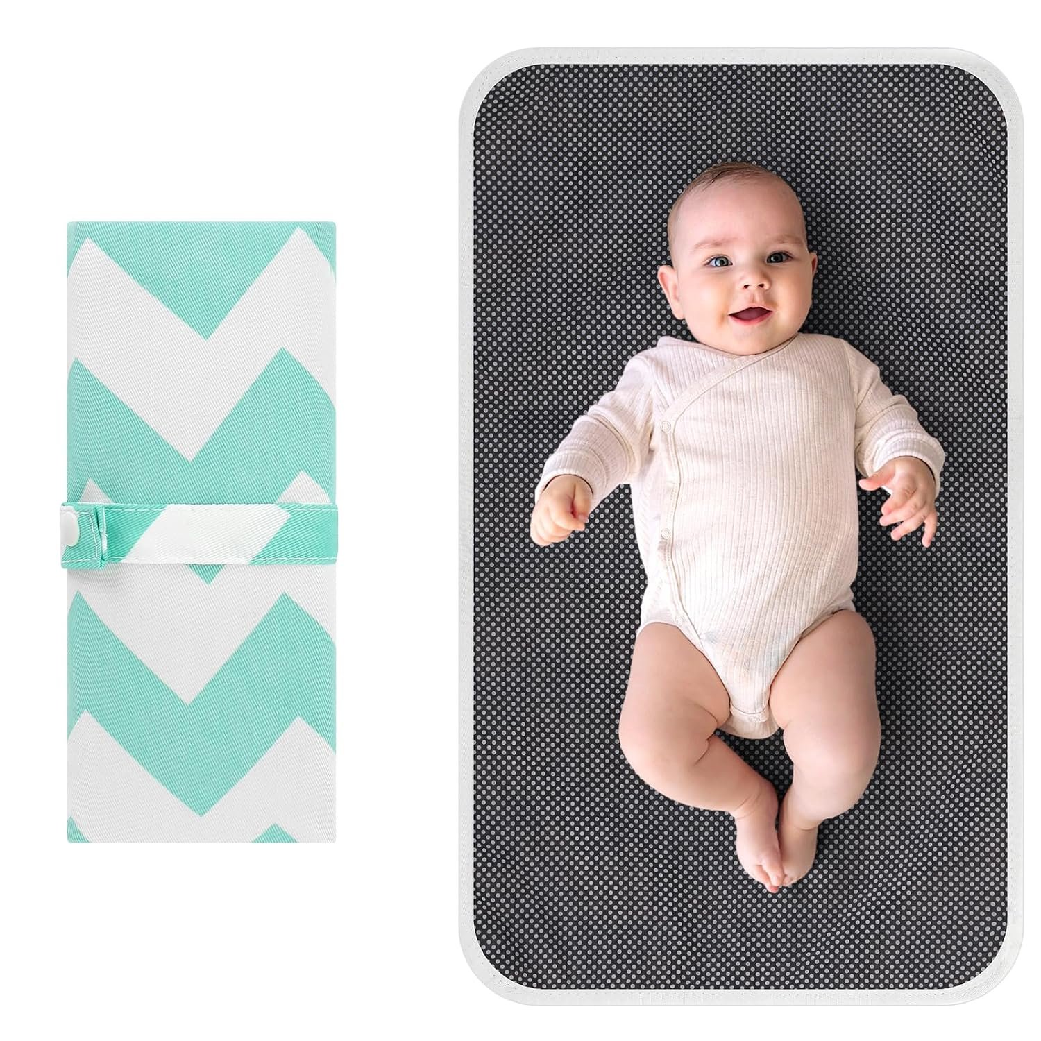 Accmor Portable Diaper Changing Pad, Waterproof Foldable Baby Changing Mat for Travel, Baby Essentials Shower Registry Gifts