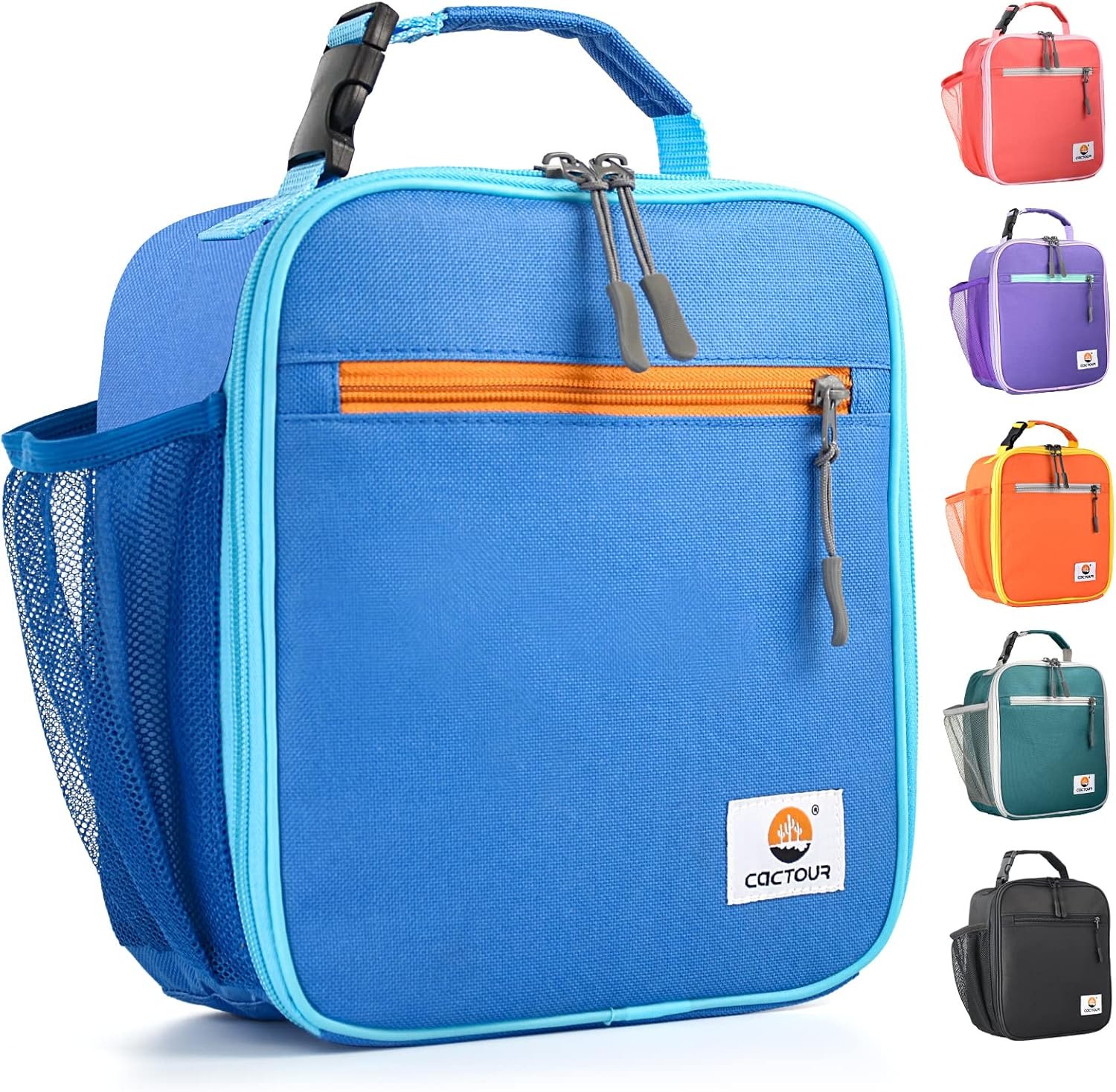 CaCTOUR Lunch Box Kids,Premium Insulated Lunchbox for Girls Boys,Soft Mini Cooler Bag Back to School Thermal Reusable Lunch Bag for Work School Picnic (Blue)
