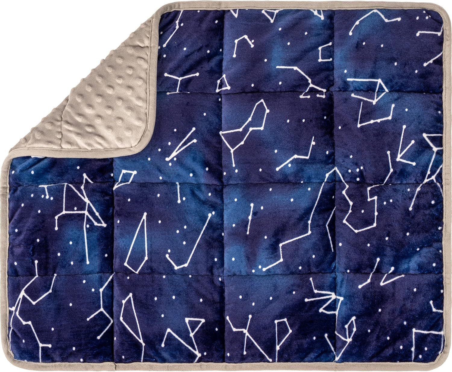 Florensi Weighted Lap Pad 20 x 23 in 7 lb Blue Minky Sensory Blanket