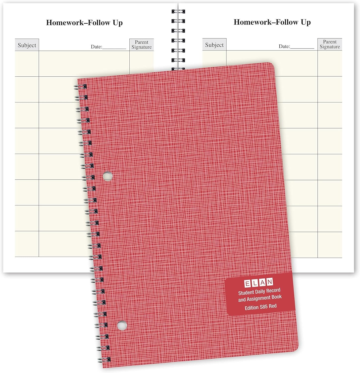 Elan Publishing Company Student Planner Daily Format for Elementary School (S85-Red) 5.5 x 8.5
