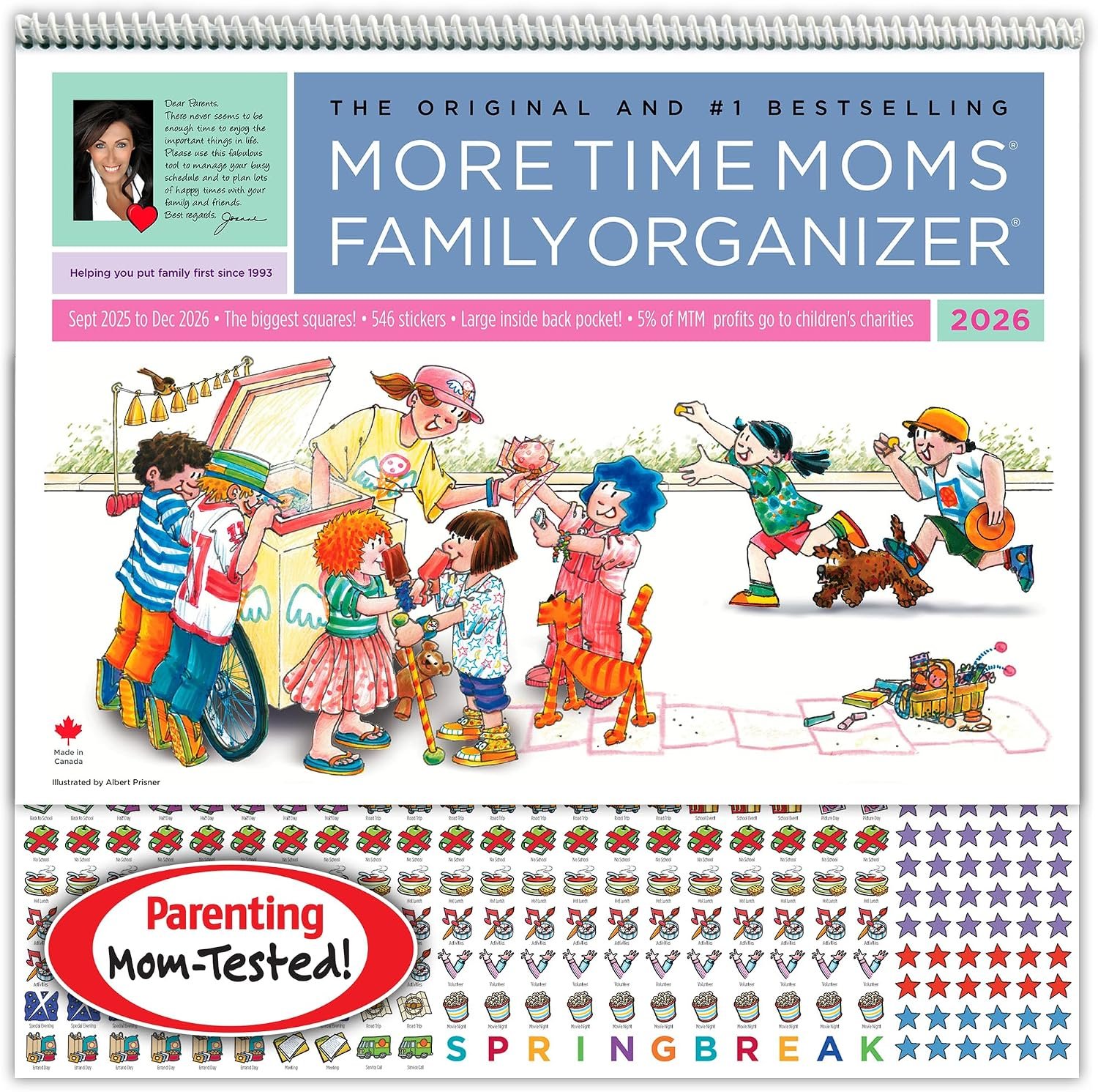 Family Organizer & Calendar, 2026 (15×22 Inches) – September 2025 to December 2026 – Larger & More Space for in-Depth Planning – Includes Over 500 Stickers, 16 Months, & Much More