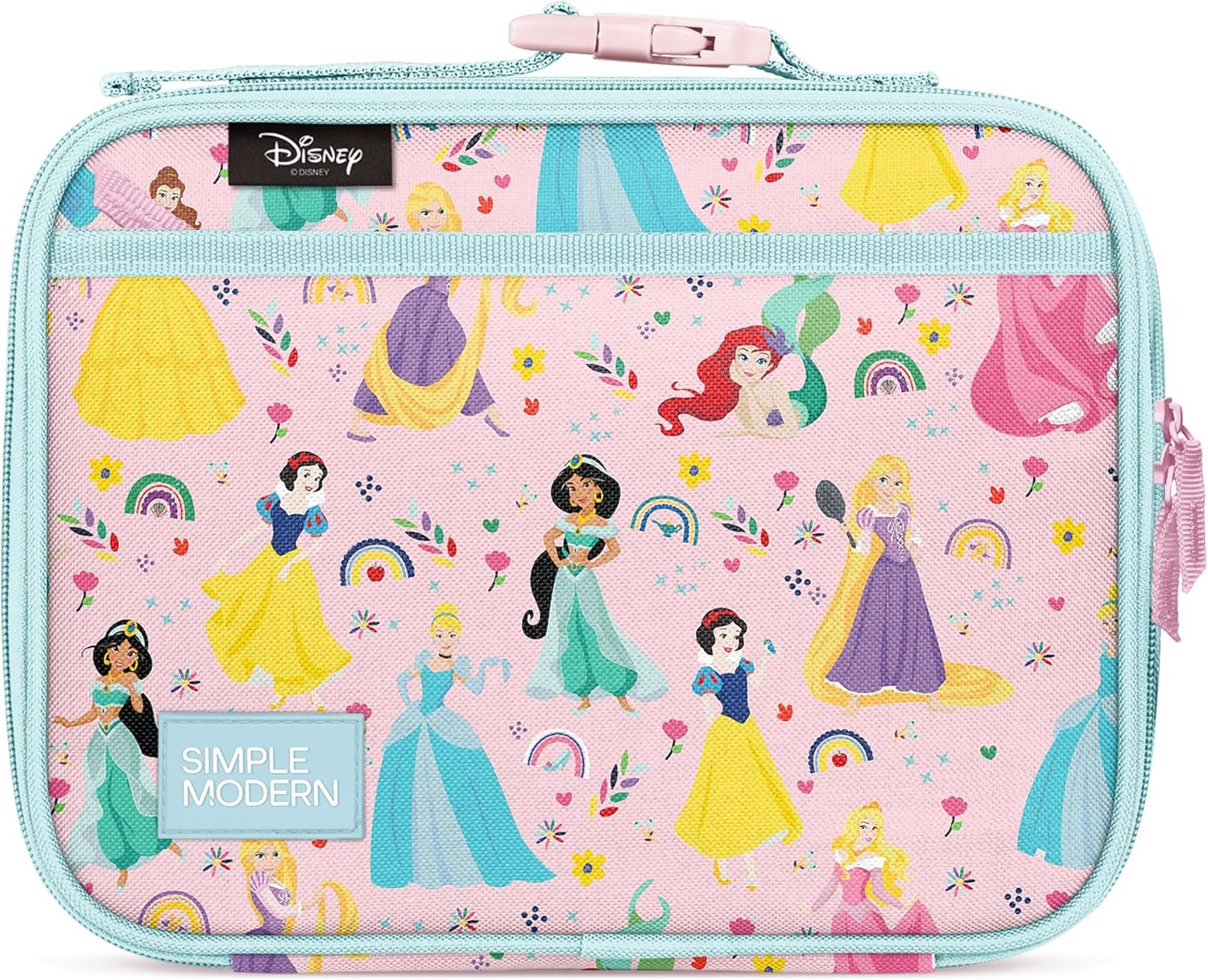 Simple Modern Disney Princess Kids Lunch Box & Insulated School Lunch Bag | Hadley Cute Lunch Box for Girls, Boys, Toddlers | Fits Bento Box, Lunch Containers | Small Lunch Bag | Princess Rainbows