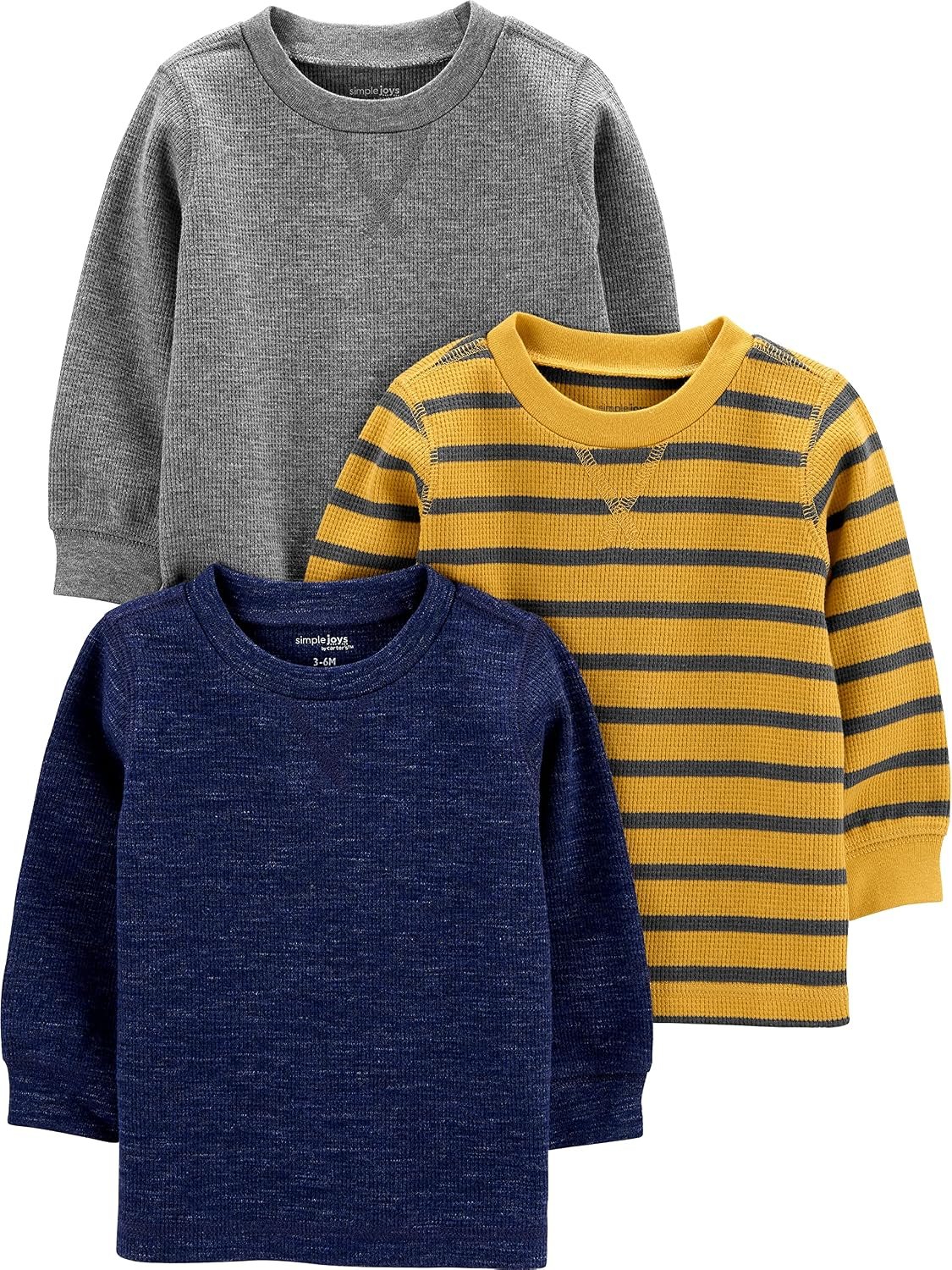 Simple Joys by Carter’s Boys 3-Pack Thermal Long Sleeve Shirts