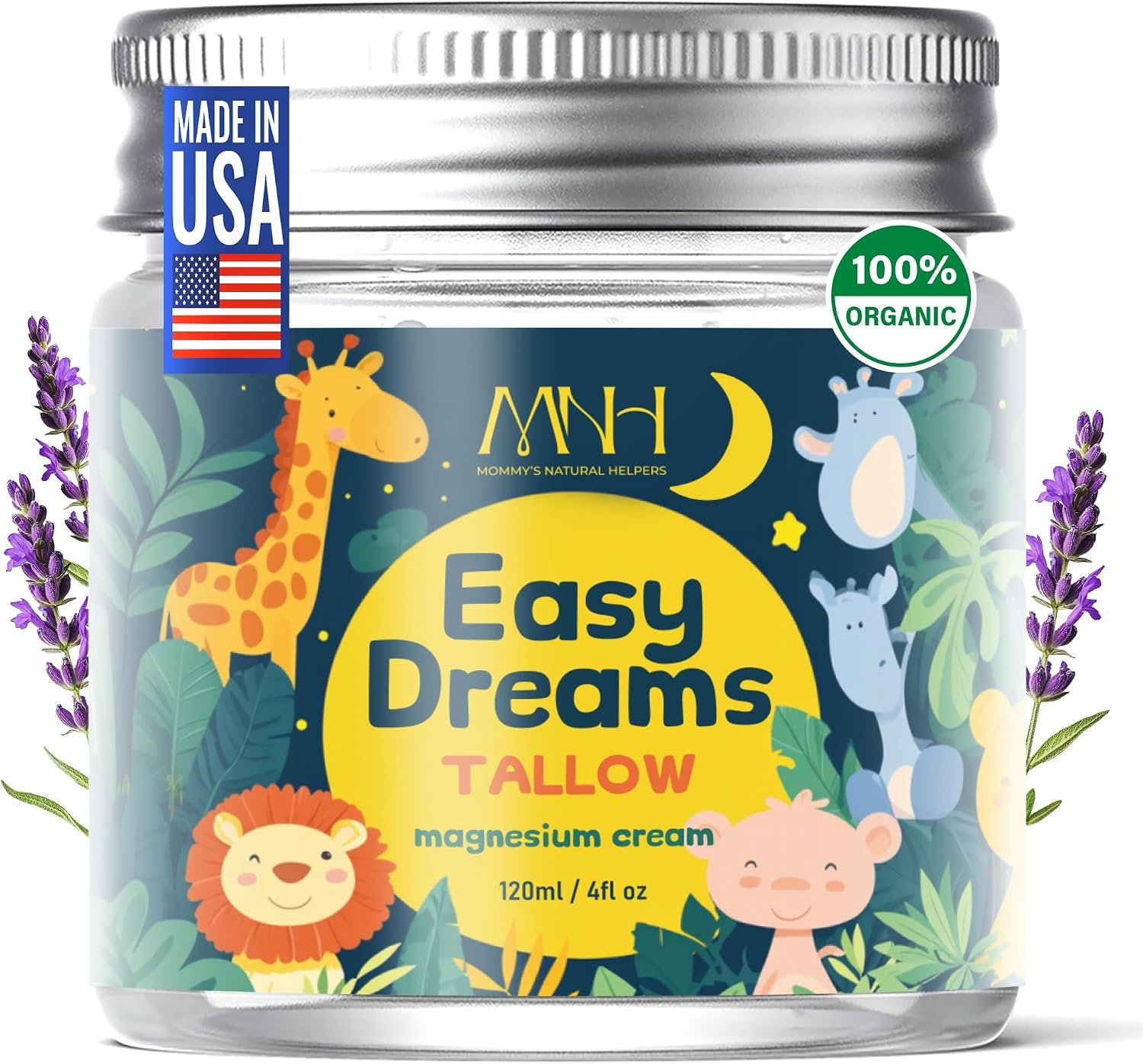 Magnesium Lotion for Kids, Tallow Based Magnesium Lotion for Sleep, US Made