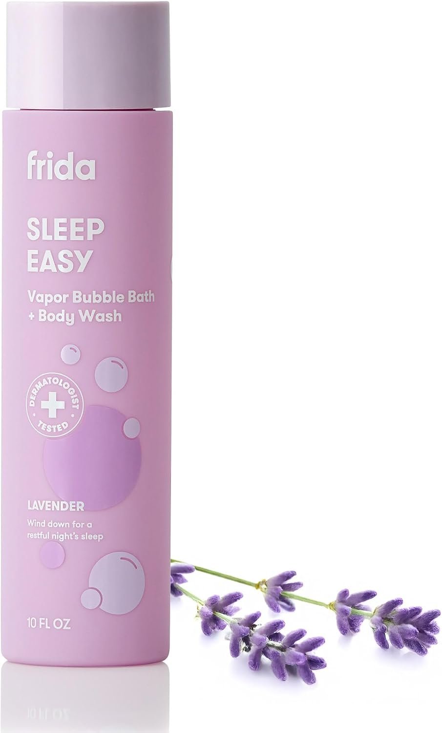 Frida Baby Lavender Bubble Bath + Body Wash, Sleep & Calm, Safe for Skin