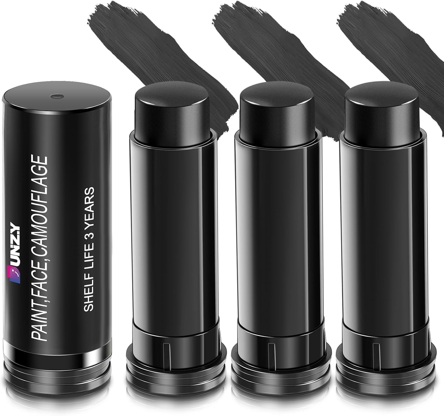 Dunzy 3 Pcs Eye Black Stick for Football Face Paint Black