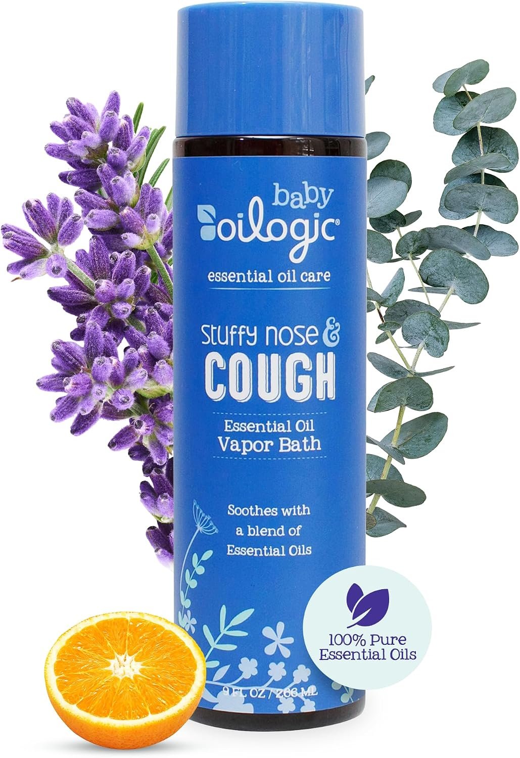 Oilogic Stuffy Nose & Cough Essential Vapor Bath for Babies & Toddlers