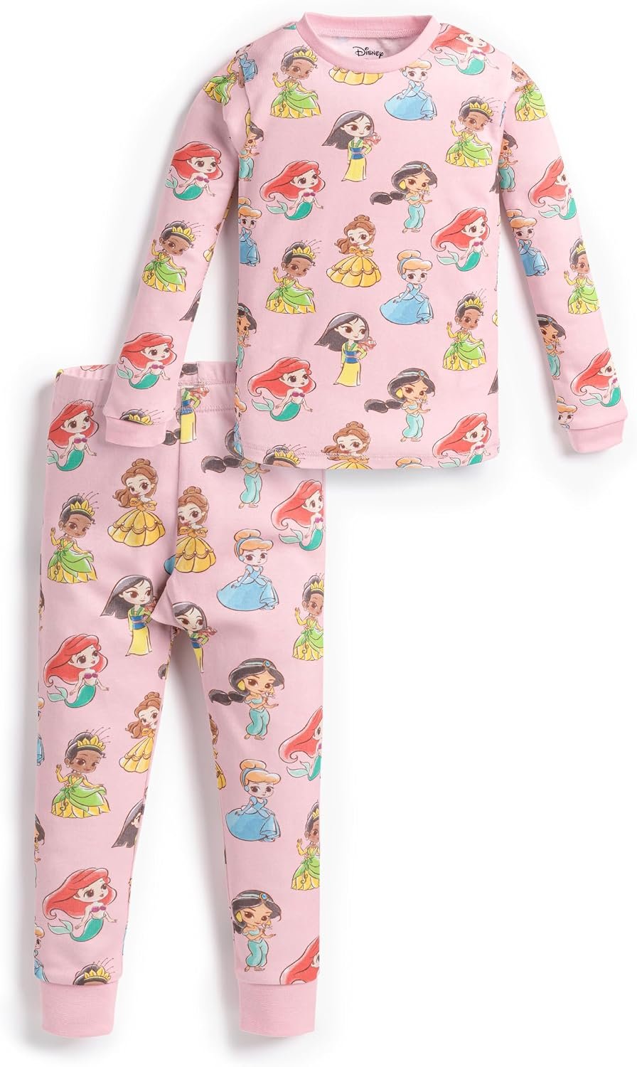 monica + andy Toddler & Kids Two Piece Pajama Set, 100% Organic Cotton Clothes for Boys & Girls, Children PJs