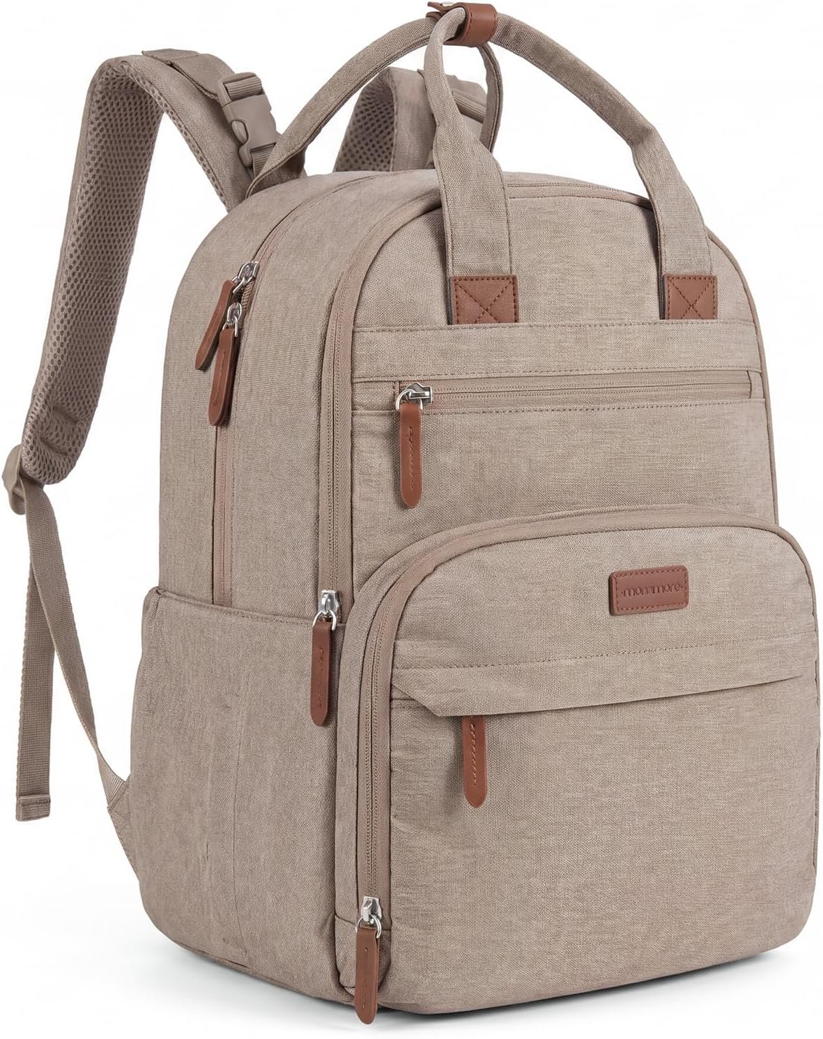 mommore Diaper Bag Backpack Multi-pocket Baby Bag with Changing Pad